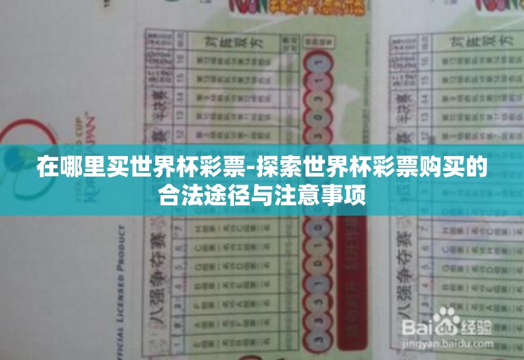 在哪里买世界杯彩票-探索世界杯彩票购买的合法途径与注意事项