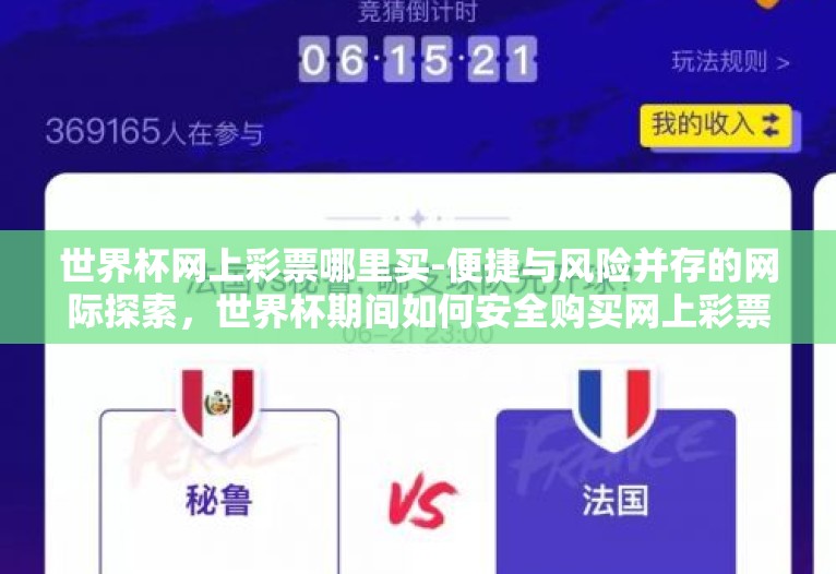 世界杯网上彩票哪里买-便捷与风险并存的网际探索，世界杯期间如何安全购买网上彩票