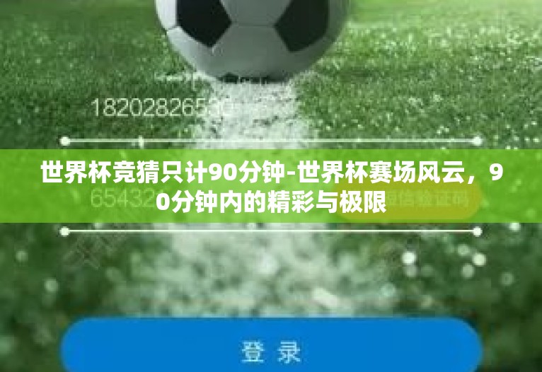 世界杯竞猜只计90分钟-世界杯赛场风云，90分钟内的精彩与极限