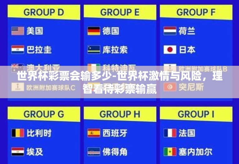 世界杯彩票会输多少-世界杯激情与风险，理智看待彩票输赢