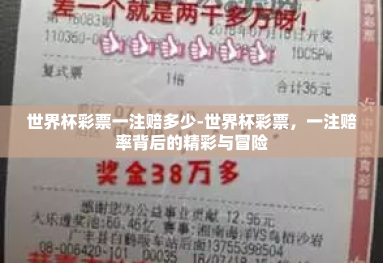世界杯彩票一注赔多少-世界杯彩票,一注赔率背后的精彩与冒险 世界杯彩票一注赔多少-世界杯彩票,一注赔率背后的精彩与冒险