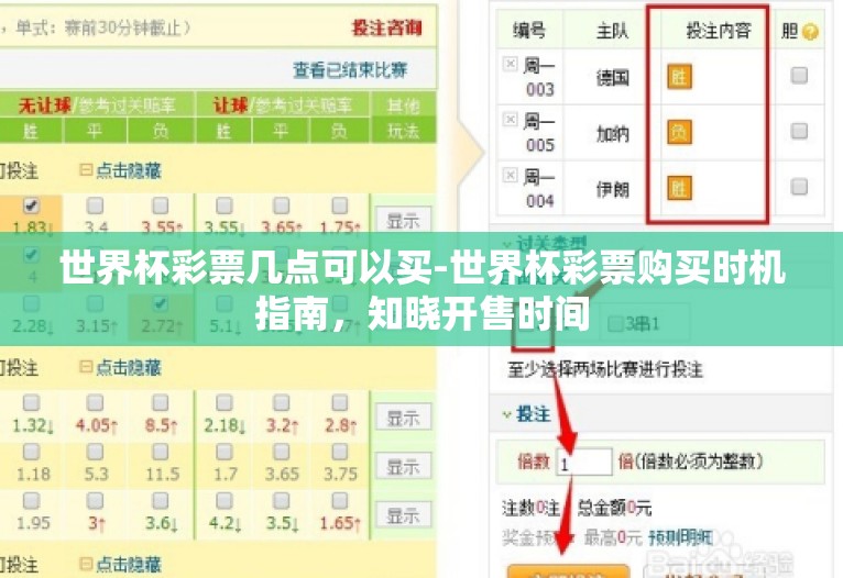 世界杯彩票几点可以买-世界杯彩票购买时机指南,知晓开售时间 世界杯彩票几点可以买-世界杯彩票购买时机指南,知晓开售时间