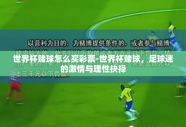 世界杯赌球怎么买彩票-世界杯赌球，足球迷的激情与理性抉择