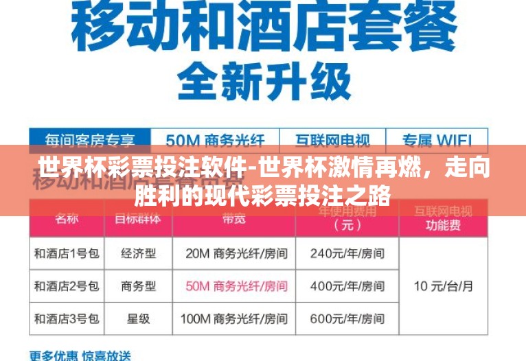 世界杯彩票投注软件-世界杯激情再燃，走向胜利的现代彩票投注之路