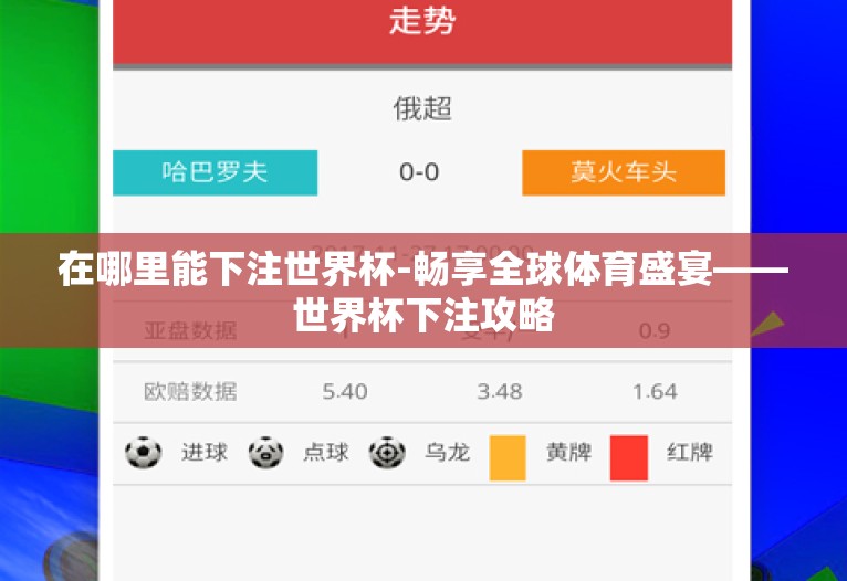 在哪里能下注世界杯-畅享全球体育盛宴——世界杯下注攻略