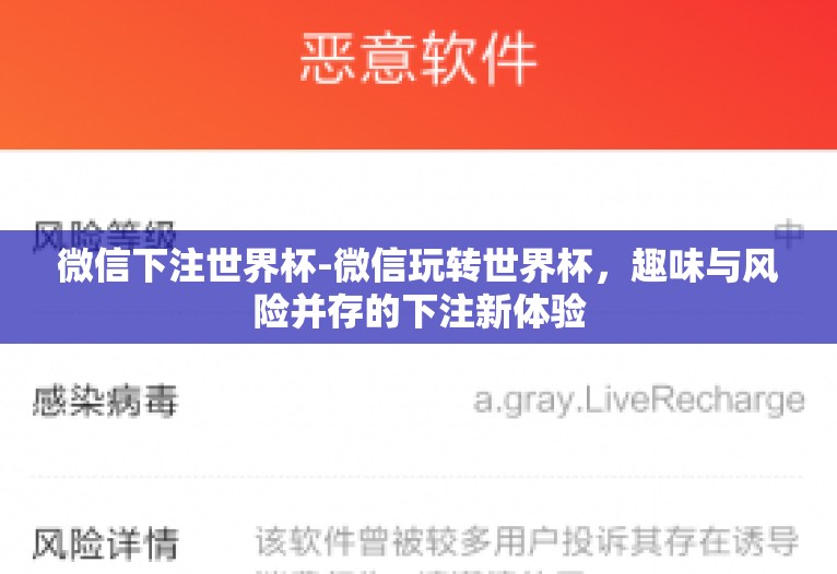 微信下注世界杯-微信玩转世界杯,趣味与风险并存的下注新体验 微信下注世界杯-微信玩转世界杯,趣味与风险并存的下注新体验
