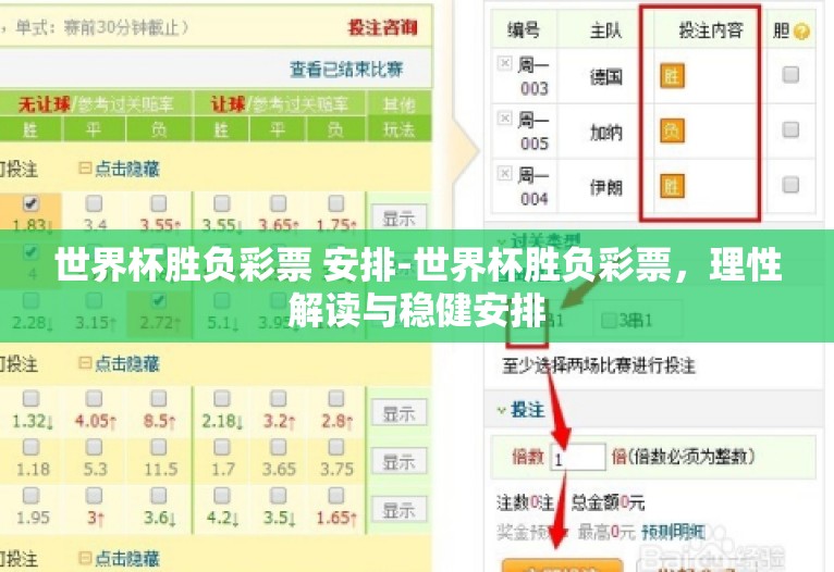 世界杯胜负彩票 安排-世界杯胜负彩票,理性解读与稳健安排 世界杯胜负彩票 安排-世界杯胜负彩票,理性解读与稳健安排