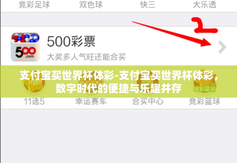 支付宝买世界杯体彩-支付宝买世界杯体彩,数字时代的便捷与乐趣并存 支付宝买世界杯体彩-支付宝买世界杯体彩,数字时代的便捷与乐趣并存