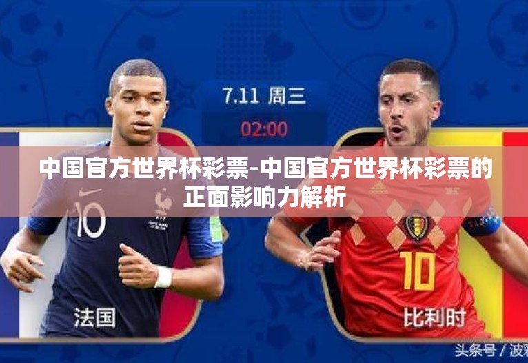 中国官方世界杯彩票-中国官方世界杯彩票的正面影响力解析