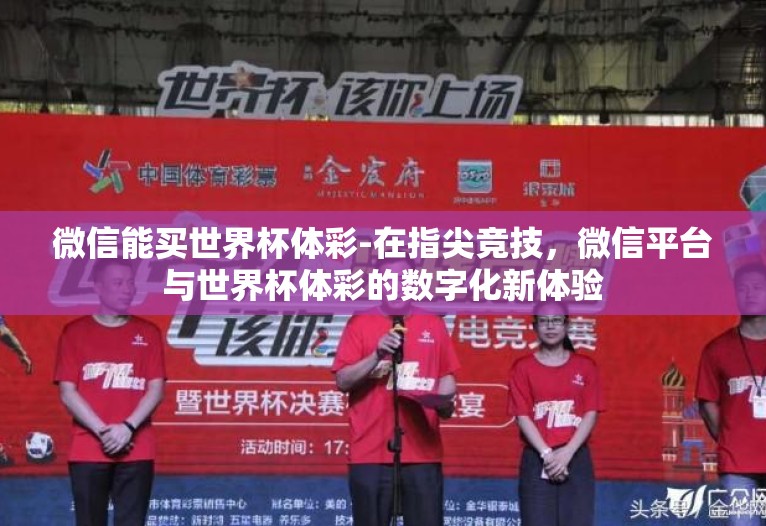 微信能买世界杯体彩-在指尖竞技，微信平台与世界杯体彩的数字化新体验