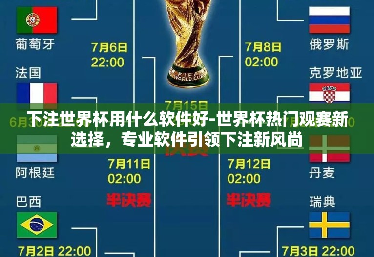 下注世界杯用什么软件好-世界杯热门观赛新选择，专业软件引领下注新风尚
